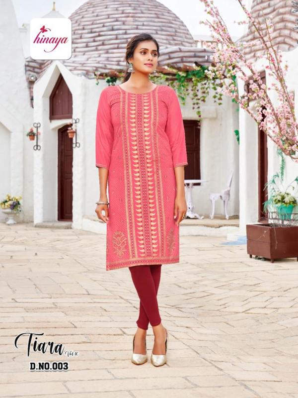 Hinaya Tiara 10 Rayon Fancy Wear Designer Kurti Collection